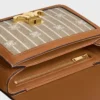 Teen Triomphe Tasche aus Textil mit durchgehendem Triomphe-Muster und Kalbsleder Teen Triomphe Tasche aus Textil mit durchgehendem Triomphe-Muster und Kalbsleder