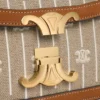 Teen Triomphe Tasche aus Textil mit durchgehendem Triomphe-Muster und Kalbsleder Teen Triomphe Tasche aus Textil mit durchgehendem Triomphe-Muster und Kalbsleder