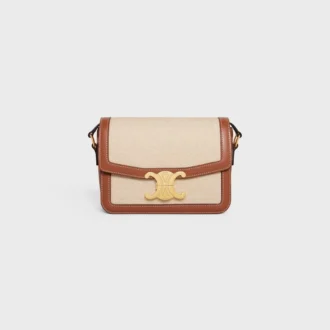 Teen Triomphe Tasche aus Textil und Kalbsleder Teen Triomphe Tasche aus Textil und Kalbsleder