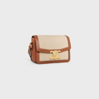 Teen Triomphe Tasche aus Textil und Kalbsleder Teen Triomphe Tasche aus Textil und Kalbsleder