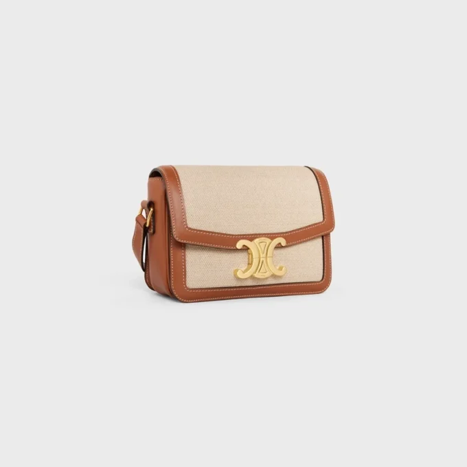Teen Triomphe Tasche aus Textil und Kalbsleder Teen Triomphe Tasche aus Textil und Kalbsleder