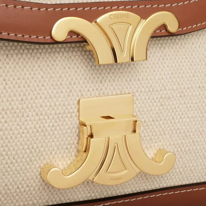 Teen Triomphe Tasche aus Textil und Kalbsleder Teen Triomphe Tasche aus Textil und Kalbsleder