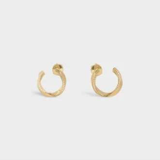 Torsion Ohrringe aus Gelbgold und Diamanten