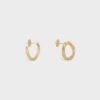 Torsion Ohrringe aus Gelbgold und Diamanten Torsion Ohrringe aus Gelbgold und Diamanten