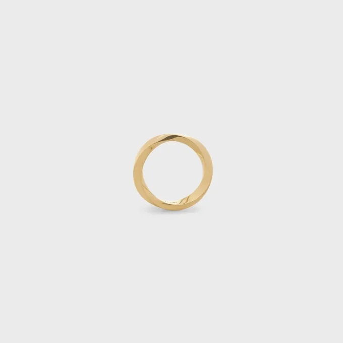 Torsion-Ring aus Gelbgold