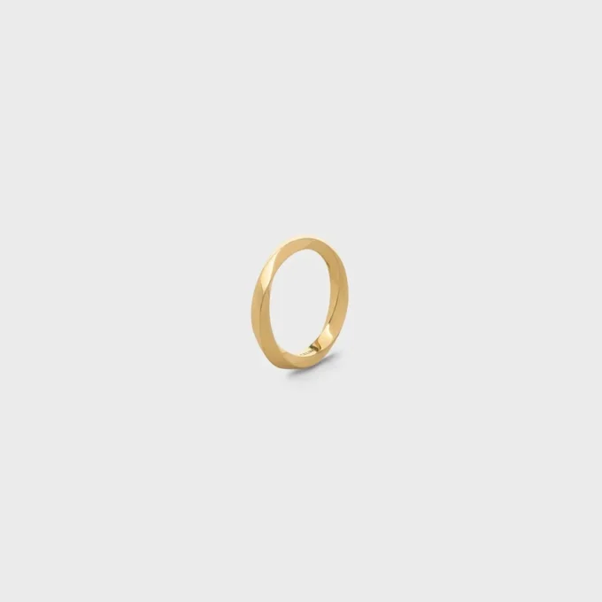 Torsion-Ring aus Gelbgold