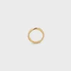Torsion-Ring aus Gelbgold und Diamanten