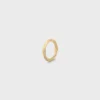 Torsion-Ring aus Gelbgold und Diamanten