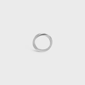 Torsion-Ring aus Weißgold und Diamanten