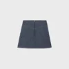 Trapeze-Minirock aus Raw-Wash-Denim
