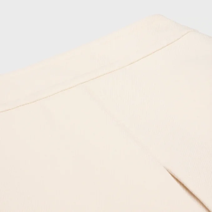 Trapeze-Minirock aus Woll-Seiden-Gabardine