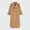 Trenchcoat aus Baumwoll- und Wollgabardine