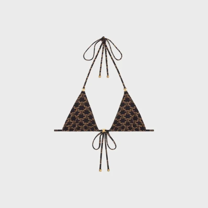 Triangel-Oberteil aus mattem Monogram-Jersey