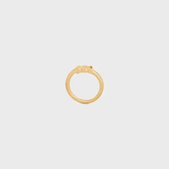 Triomphe Asymmetrischer Ring aus Messing mit Goldfinish