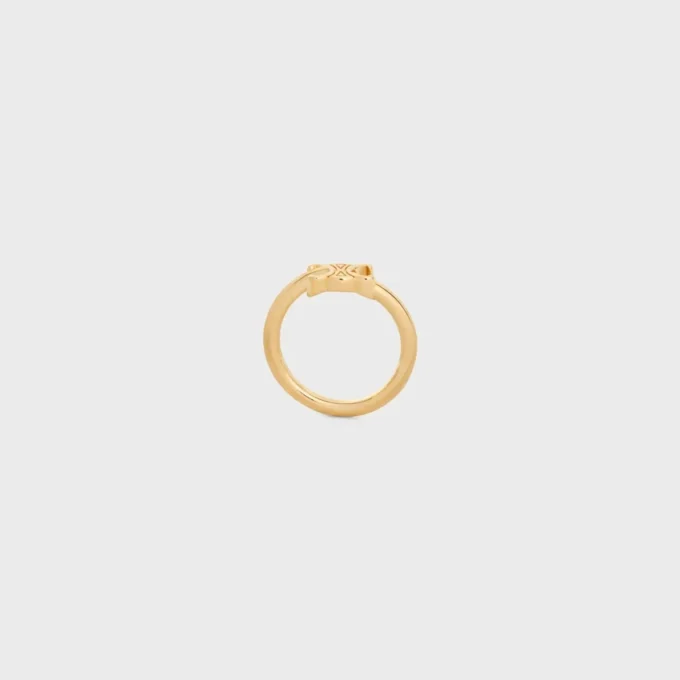 Triomphe Asymmetrischer Ring aus Messing mit Goldfinish Triomphe Asymmetrischer Ring aus Messing mit Goldfinish