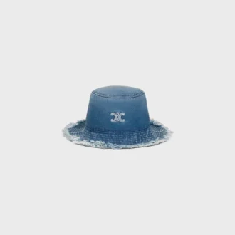 Triomphe-Bucket-Hat aus Baumwoll-Denim