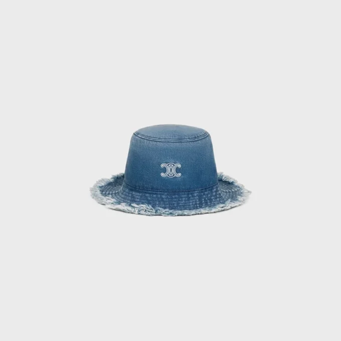 Triomphe-Bucket-Hat aus Baumwoll-Denim Triomphe-Bucket-Hat aus Baumwoll-Denim