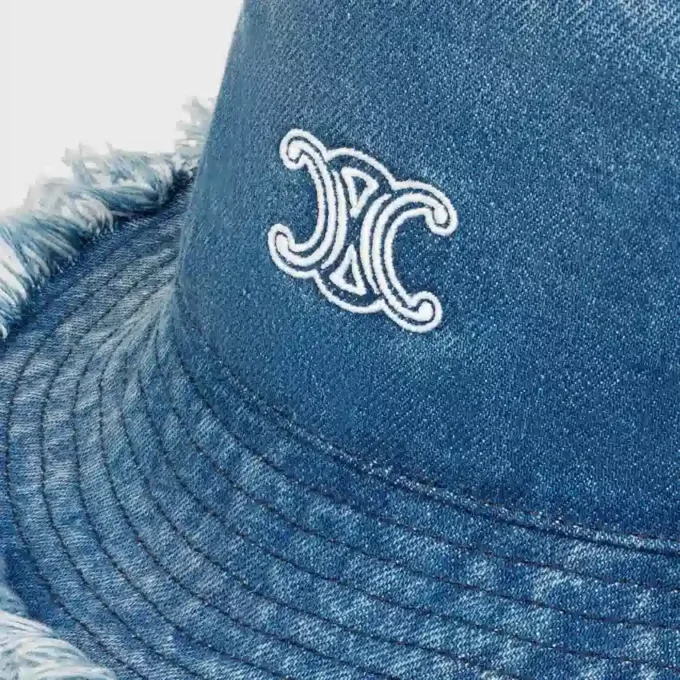 Triomphe-Bucket-Hat aus Baumwoll-Denim Triomphe-Bucket-Hat aus Baumwoll-Denim