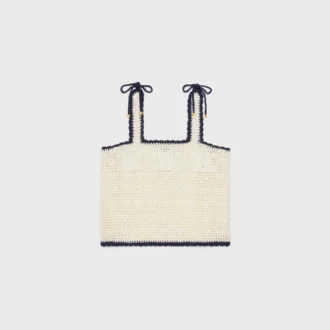 Triomphe Crop-Top aus gehäkelter Baumwolle