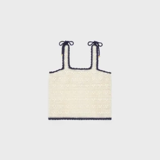 Triomphe Crop-Top aus gehäkelter Baumwolle