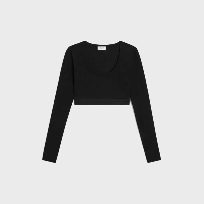 Triomphe Crop-Top aus sportlicher Viskose