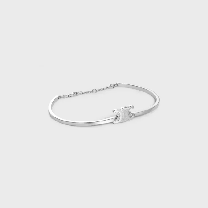 Triomphe-Gelenkarmband aus Messing mit Rhodium-Finish
