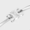 Triomphe-Gelenkarmband aus Messing mit Rhodium-Finish