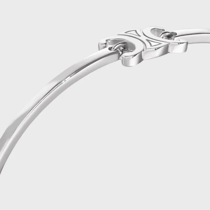 Triomphe-Gelenkarmband aus Messing mit Rhodium-Finish