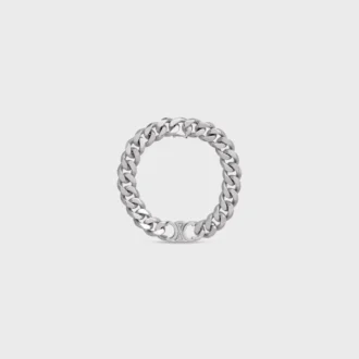 Triomphe Gourmette-Armband aus Messing mit Rhodium-Finish