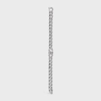 Triomphe Gourmette-Armband aus Messing mit Rhodium-Finish