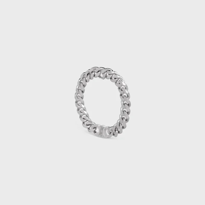 Triomphe Gourmette-Armband aus Messing mit Rhodium-Finish Triomphe Gourmette-Armband aus Messing mit Rhodium-Finish