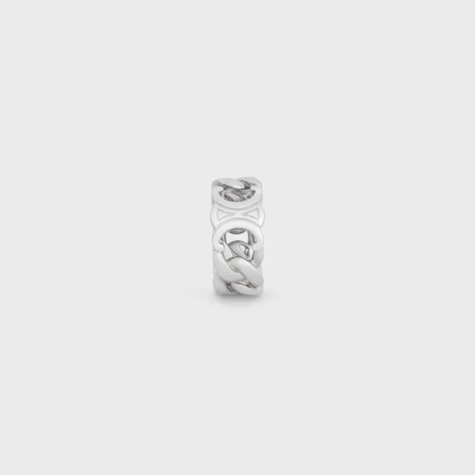 Triomphe Gourmette-Ring aus Messing mit Rhodium-Finish Triomphe Gourmette-Ring aus Messing mit Rhodium-Finish