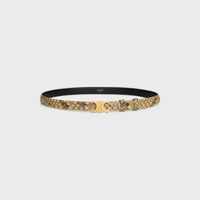 Triomphe-Gürtel 18 mm aus Pythonleder Triomphe-Gürtel 18 mm aus Pythonleder