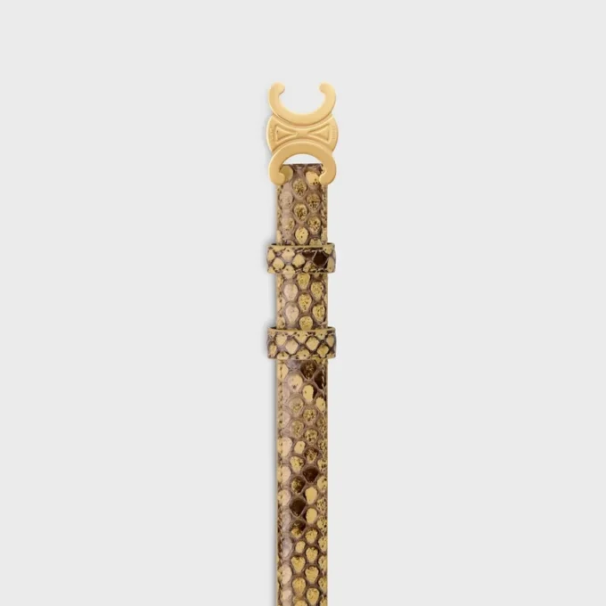 Triomphe-Gürtel 18 mm aus Pythonleder Triomphe-Gürtel 18 mm aus Pythonleder