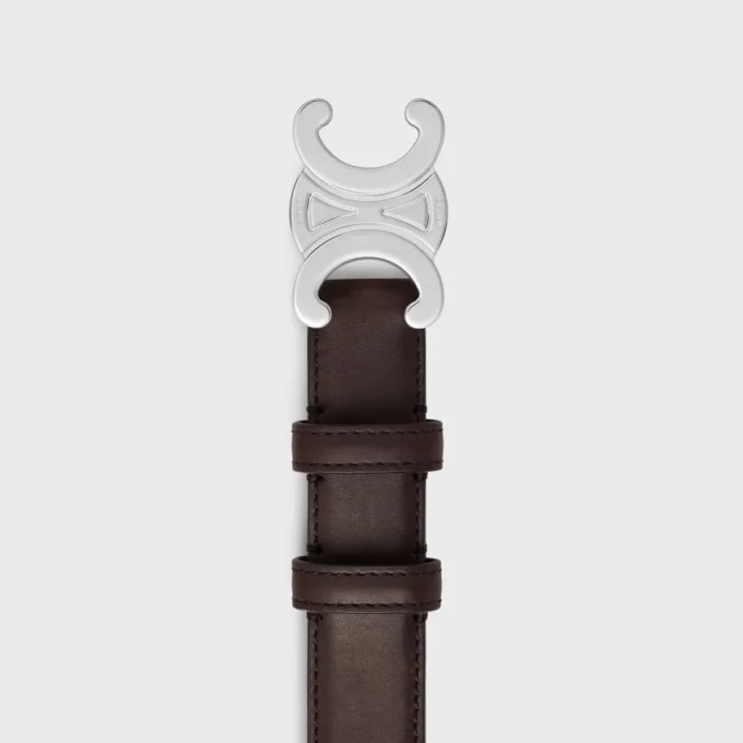 Triomphe-Gürtel 25 mm aus naturbelassenem Kalbsleder Triomphe-Gürtel 25 mm aus naturbelassenem Kalbsleder