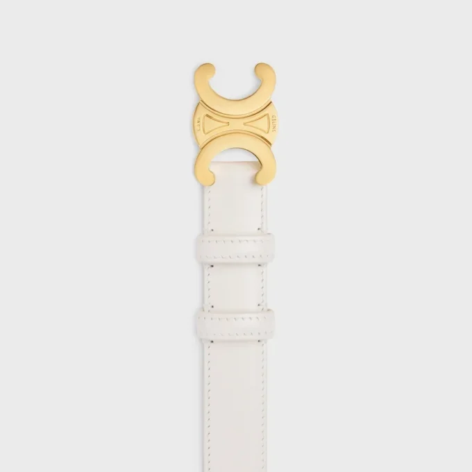 Triomphe-Gürtel 25 mm aus Taurillon-Leder Triomphe-Gürtel 25 mm aus Taurillon-Leder