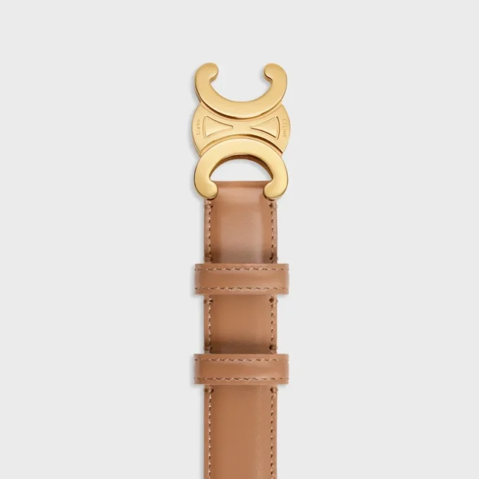 Triomphe-Gürtel 25 mm aus Taurillon-Leder Triomphe-Gürtel 25 mm aus Taurillon-Leder