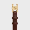 Triomphe-Gürtel 25 mm aus Taurillon-Leder Triomphe-Gürtel 25 mm aus Taurillon-Leder