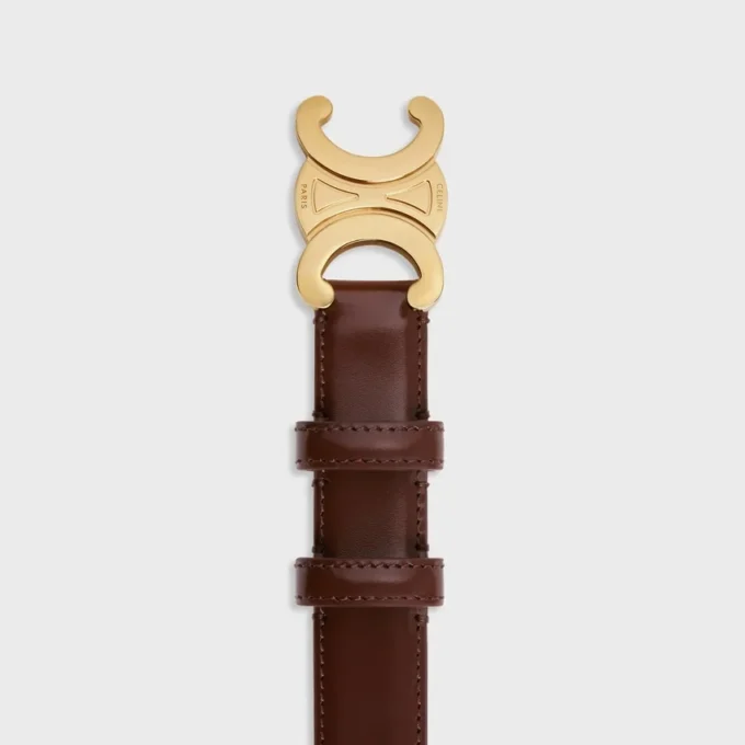 Triomphe-Gürtel 25 mm aus Taurillon-Leder Triomphe-Gürtel 25 mm aus Taurillon-Leder