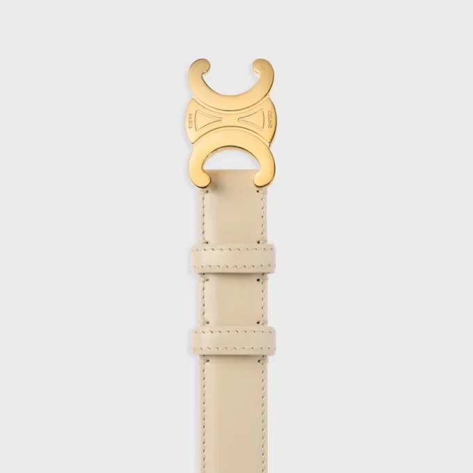 Triomphe-Gürtel 25 mm aus Taurillon-Leder Triomphe-Gürtel 25 mm aus Taurillon-Leder