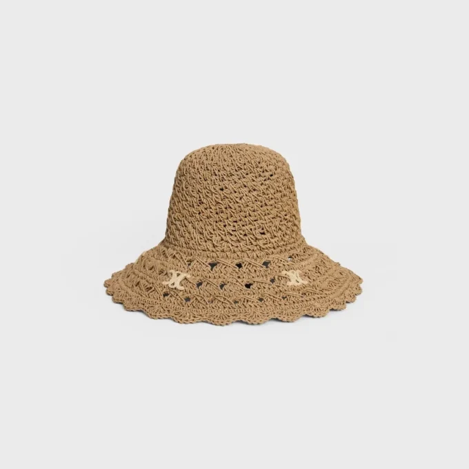 Triomphe-Hut aus durchbrochenem Raffia