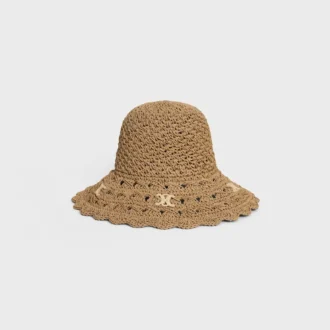 Triomphe-Hut aus durchbrochenem Raffia