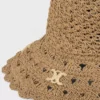 Triomphe-Hut aus durchbrochenem Raffia
