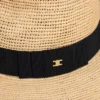 Triomphe-Hut mit breiter Krempe aus Raffia