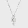 Triomphe Lock Halskette aus Messing mit Rhodium-Finish