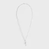 Triomphe Lock Halskette aus Messing mit Rhodium-Finish