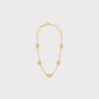 Triomphe Mini Triomphe Armband aus Messing mit Goldfinish