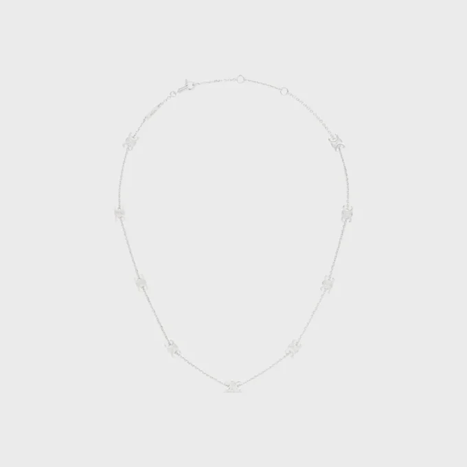 Triomphe Mini Triomphe Halskette aus Messing mit Rhodium-Finish
