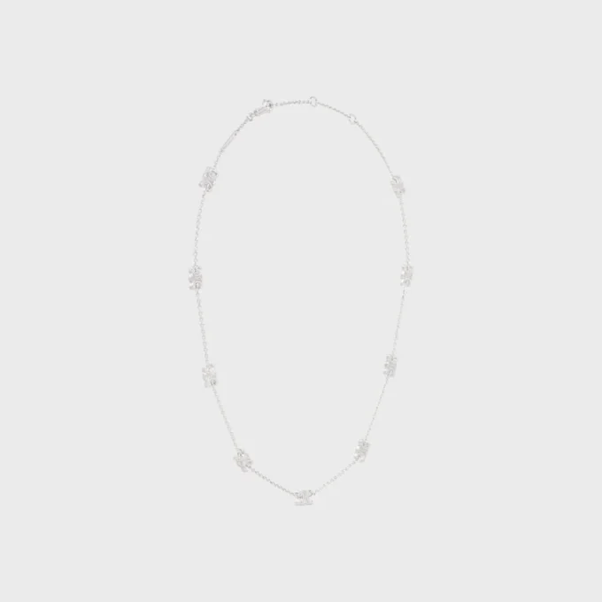 Triomphe Mini Triomphe Halskette aus Messing mit Rhodium-Finish