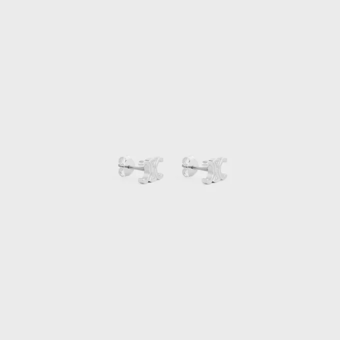 Triomphe-Ohrstecker aus Messing mit Rhodium-Finish Triomphe-Ohrstecker aus Messing mit Rhodium-Finish